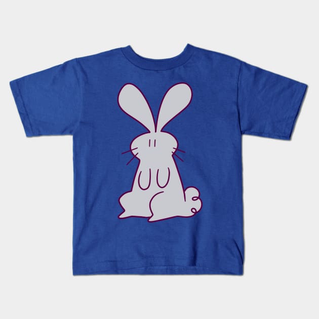 Gray Bunny Kids T-Shirt by saradaboru